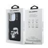 Karl Lagerfeld IML Aquarelle Karl and Choupette tok for iPhone 16 Pro Max készülékhez fekete