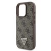 Guess PU 4G Strass Triangle Metal Logo tok iPhone 16 Pro készülékhez barna