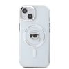 Karl Lagerfeld IML Karl Head Metal Frame MagSafe tok iPhone 15 készülékhez átlátszó