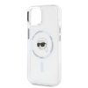 Karl Lagerfeld IML Karl Head Metal Frame MagSafe tok iPhone 15 készülékhez átlátszó