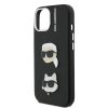 Karl Lagerfeld Grained PU K&CH Heads tok iPhone 15 készülékhez fekete