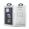Karl Lagerfeld Grained PU K&CH Heads tok iPhone 15 készülékhez fekete
