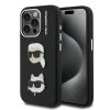 Karl Lagerfeld Grained PU K&CH Heads tok iPhone 15 Pro Max készülékhez fekete