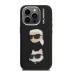 Karl Lagerfeld Grained PU K&CH Heads tok iPhone 15 Pro Max készülékhez fekete