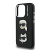 Karl Lagerfeld Grained PU K&CH Heads tok iPhone 15 Pro Max készülékhez fekete