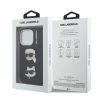 Karl Lagerfeld Grained PU K&CH Heads tok iPhone 15 Pro Max készülékhez fekete
