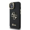 Guess PU Grained 4G Logo Stand Camera Frame tok iPhone 15 készülékhez fekete