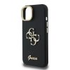 Guess PU Grained 4G Logo Stand Camera Frame tok iPhone 15 készülékhez fekete