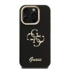 Guess PU Grained 4G Logo Stand Camera Frame tok iPhone 15 Pro Max készülékhez fekete