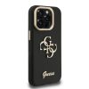 Guess PU Grained 4G Logo Stand Camera Frame tok iPhone 15 Pro Max készülékhez fekete
