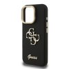 Guess PU Grained 4G Logo Stand Camera Frame tok iPhone 15 Pro Max készülékhez fekete