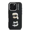 Karl Lagerfeld Grained PU K&CH Heads tok iPhone 16 Pro Max készülékhez fekete