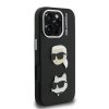 Karl Lagerfeld Grained PU K&CH Heads tok iPhone 16 Pro Max készülékhez fekete