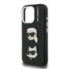 Karl Lagerfeld Grained PU K&CH Heads tok iPhone 16 Pro Max készülékhez fekete