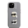 Karl Lagerfeld Grained PU K&CH Heads tok iPhone 15 készülékhez szürke
