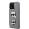 Karl Lagerfeld Grained PU K&CH Heads tok iPhone 16 Pro Max készülékhez szürke
