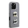 Karl Lagerfeld Grained PU K&CH Heads tok iPhone 16 Pro Max készülékhez szürke