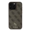Guess PU 4G Small Metal Logo MagSafe tok iPhone 16 Pro Max készülékhez barna
