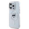 Karl Lagerfeld IML Choupette Head Metal Frame MagSafe tok iPhone 15 Pro Max készülékhez átlátszó