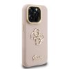 Guess PU Grained 4G Logo Stand Camera Frame tok iPhone 15 Pro Max készülékhez rózsaszín