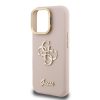 Guess PU Grained 4G Logo Stand Camera Frame tok iPhone 15 Pro Max készülékhez rózsaszín