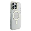 Guess PC/TPU elektroplátázott, állvánnyal ellátott, kamerakeretes MagSafe tok cserélhető háttérrel iPhone 16 Pro Max készülékhez