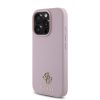 Guess PU bőrhatású 4G kis fém logóval MagSafe tok iPhone 16 Pro Max készülékhez rózsaszín