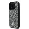 DKNY PU Leather Crosswalk Pattern Magsafe tok iPhone 16 Pro Max készülékhez elefántcsont