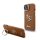 Guess PU Grained 4G Logo Stand Camera Frame tok iPhone 14 készülékhez barna