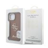 Guess PU Grained 4G Logo Stand Camera Frame tok iPhone 14 készülékhez barna