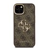 Guess PU 4G Metal Logo Stand Camera Frame tok iPhone 14 készülékhez barna
