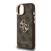Guess PU 4G Metal Logo Stand Camera Frame tok iPhone 14 készülékhez barna