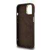 Guess PU 4G Metal Logo Stand Camera Frame tok iPhone 14 készülékhez barna