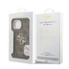 Guess PU 4G Metal Logo Stand Camera Frame tok iPhone 14 készülékhez barna