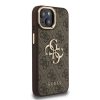 Guess PU 4G Metal Logo Stand Camera Frame tok iPhone 15 készülékhez barna