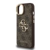 Guess PU 4G Metal Logo Stand Camera Frame tok iPhone 15 készülékhez barna