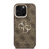 Guess PU 4G Metal Logo Stand Camera Frame tok iPhone 16 Pro Max készülékhez barna