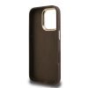 Guess PU 4G Metal Logo Stand Camera Frame tok iPhone 16 Pro Max készülékhez barna