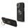 Guess PU 4G Metal Logo Stand Camera Frame tok iPhone 14 készülékhez fekete