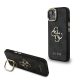 Guess PU 4G Metal Logo Stand Camera Frame tok iPhone 14 készülékhez fekete