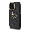 Guess PU 4G Metal Logo Stand Camera Frame tok iPhone 15 Pro Max készülékhez fekete