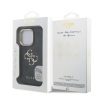 Guess PU 4G Metal Logo Stand Camera Frame tok iPhone 15 Pro Max készülékhez fekete