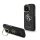 Guess PU 4G Metal Logo Stand Camera Frame tok iPhone 16 Pro Max készülékhez fekete