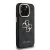 Guess PU 4G Metal Logo Stand Camera Frame tok iPhone 16 Pro Max készülékhez fekete