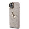 Guess PU 4G Metal Logo Stand Camera Frame tok iPhone 14 készülékhez, rózsaszín