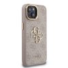 Guess PU 4G Metal Logo Stand Camera Frame tok iPhone 14 készülékhez, rózsaszín