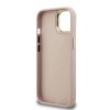 Guess PU 4G Metal Logo Stand Camera Frame tok iPhone 15 készülékhez rózsaszín