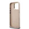Guess PU 4G Metal Logo állványos kamera keretes tok iPhone 15 Pro Max készülékhez rózsaszín