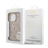 Guess PU 4G Metal Logo állványos kamera keretes tok iPhone 15 Pro Max készülékhez rózsaszín