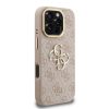 Guess PU 4G Metal Logo Stand Camera Frame tok iPhone 16 Pro Max készülékhez rózsaszín
